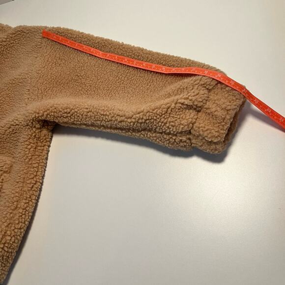 I.AM.GIA Jacket Size L Pixie Sherpa Teddy Tan Caramel Zip Up Oversized - Picture 11 of 12